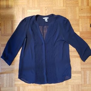 H&M Sheer Blouse, Navy